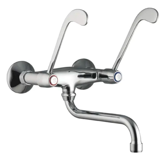 GRUPPO LAVELLO A MURO CON LEVA CLINICA 1/2   PORTA & BINI RUBINETTERIE SNC