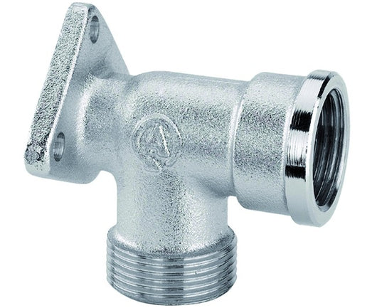 RACCORDO CURVO FEMMINA IN OTTONE CROMATO FLANGIATO 1/2 M 24X19   ARTECLIMA S.R.L.