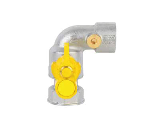 VALVOLA ARRESTO A SFERA IN OTTONE A SQUADRA CON FARFALLA E PRESA PRESSIONE PER GAS FEMMINA FEMMINA 3/4   ENOLGAS BONOMI SPA