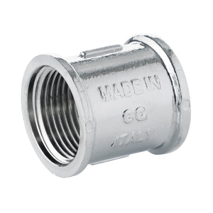 RACCORDO DIRITTO INTERMEDIO FEMMINA/FEMMINA IN OTTONE CROMATO SERIE 1500 3/8   TIEMME RACCORDERIE SPA