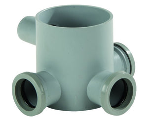 Pozzetto a pavimento basso 4 vie innesto in pp  ?40  h= 12 cm  Bonomini s.r.l.