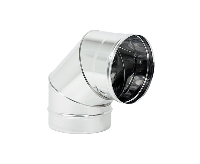 CURVA 90  ° MONOPARETE ACCIAIO INOX AISI 304  EE ¸100 SP 05 MM   EUROPROFIL SRL