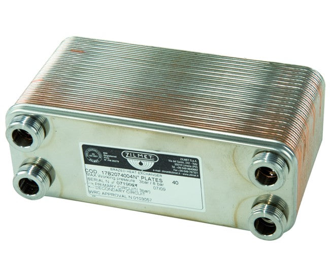 SCAMBIATORE SALDOBRASATO PER USO GENERICO IN ACCIAIO INOX 316L PIASTRE 40   ZILMET SPA