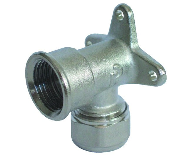 RACCORDO CURVO FEMMINA FLANGIATO PER TUBO MULTISTRATO COMPLETO DI KIT 3/4 Ø20    PETTINAROLI