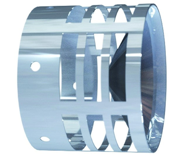 TERMINALE SCARICO FUMI ORIZZONTALE INOX AISI 304 ø80   PUCCI SRL