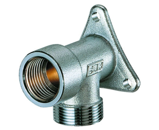 RACCORDO CURVO FEMMINA IN OTTONE CROMATO FLANGIATO 1/2 M 24X19   FAR RUBINETTERIE