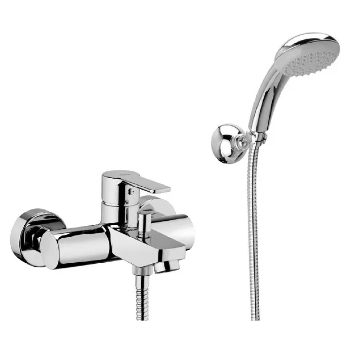 Rubinetto miscelatore monocomando per vasca esterno con doccia serie red  C/attacco duplex e flessibile 150 cm  Rubinetteria paffoni spa