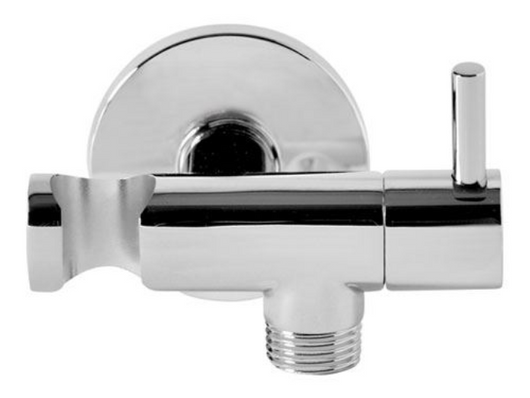 PRESA ACQUA TONDA A MURO C/SUPPORTO PER DOCCETTA IN OTTONE CROMATO 1/2   REMER RUBINETTERIE S.P.A.