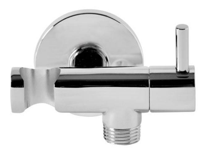 PRESA ACQUA TONDA A MURO C/SUPPORTO PER DOCCETTA IN OTTONE CROMATO 1/2   REMER RUBINETTERIE S.P.A.