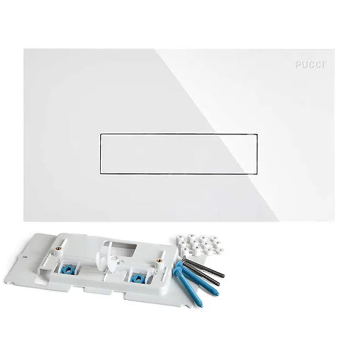 PLACCA 1 TASTO MODELLO SARA 28 BIANCA   PUCCIPLAST Srl