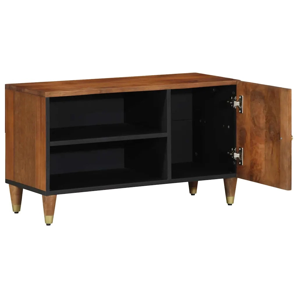 Mobile TV-Credenza per TV-Console TV Marrone miele 80 x 33 x 46 cm Legno di mango massello 242270