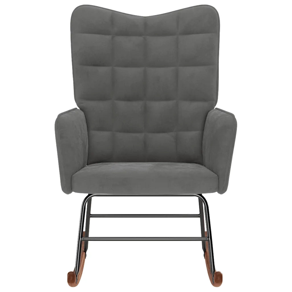 Sedia da Pranzo Grigio Scuro in Velluto CFW1395887