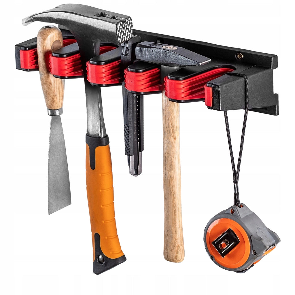 Portautensili da parete KADAX per scope e rastrelli, ideale per garage e officine, 31 cm.