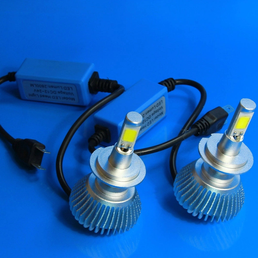 Trade Shop - Coppia Lampade A Led Cree Full H7 Per Auto 2800 Lumen 6000k Digitale 12v 24v 30w -