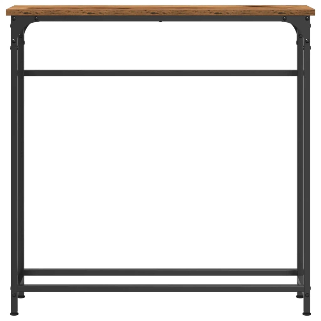 Table console Bois ancien 75 x 19,5 x 75 cm Bois d'ingénierie