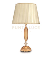 LUME GRANDE CECILIA CRISTALLO AMBRA 1 LUCE ATTACCO E27 CON PARALUME D.40CM