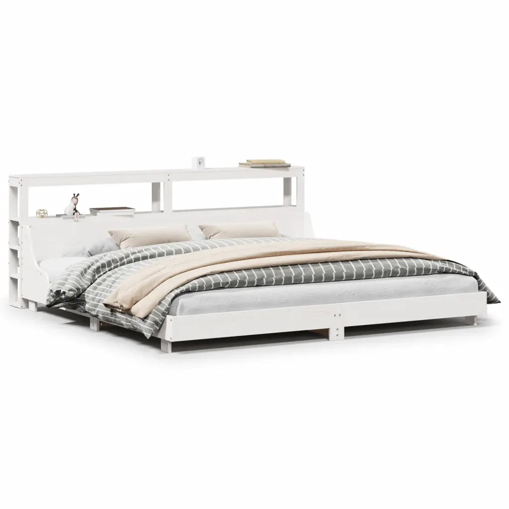 vidaXL Letto senza Materasso Bianco 180x200 cm Legno Massello di Pino