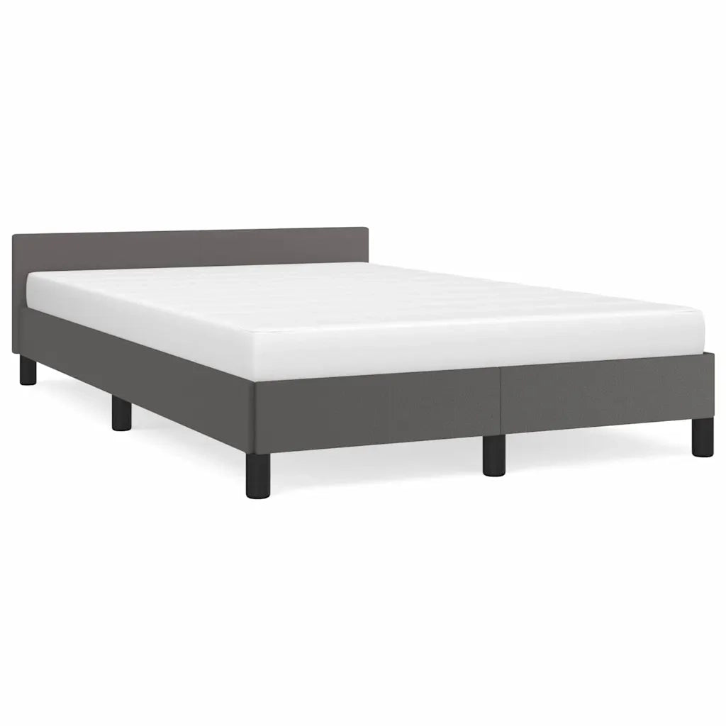 Giroletto con Testiera senza Materasso-Struttura Letto Grigio 120x200 cm