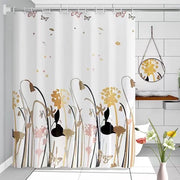 Douchegordino Acquaproprio 100x200 cm - Antischiummoso - Fiori - Lavabile a Macchina - PEVA - Inclusi Ganci - Doccia