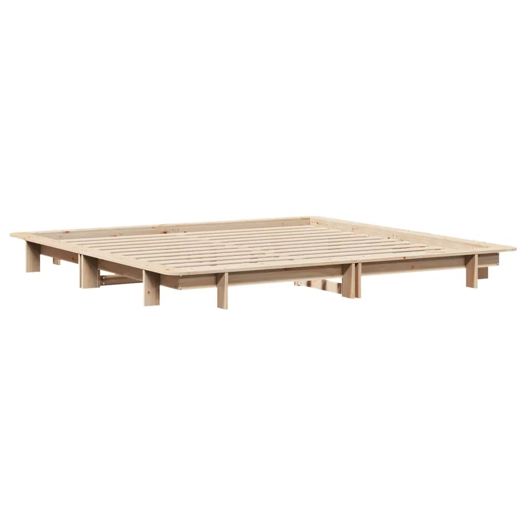 Letto senza Materasso 160x200 cm in Legno Massello di Pino 850653
