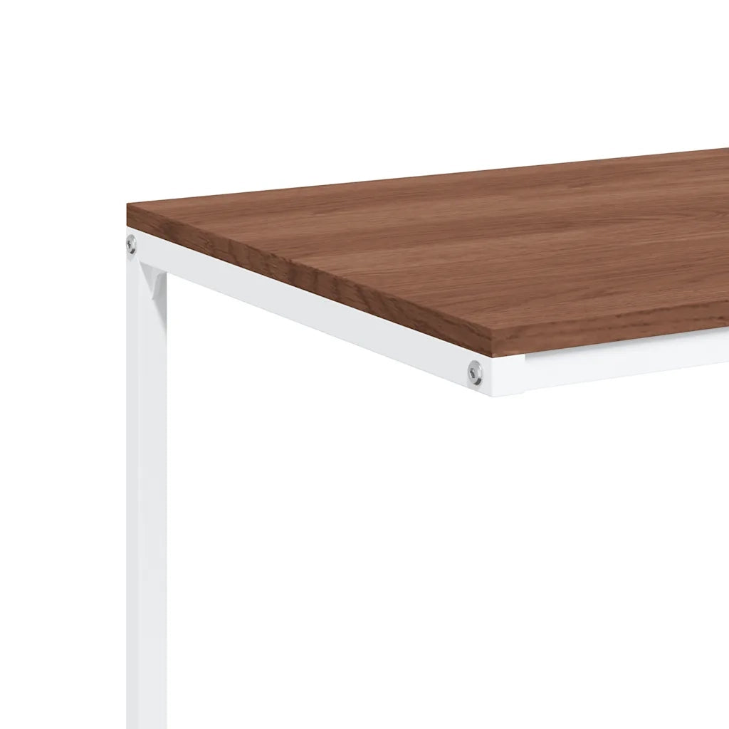 Tavolino da salotto | Tavolino da caff¨¨ | Tavolino da Soggiorno con Ruote Bianco 55x35x70 cm in Legno Multistrato