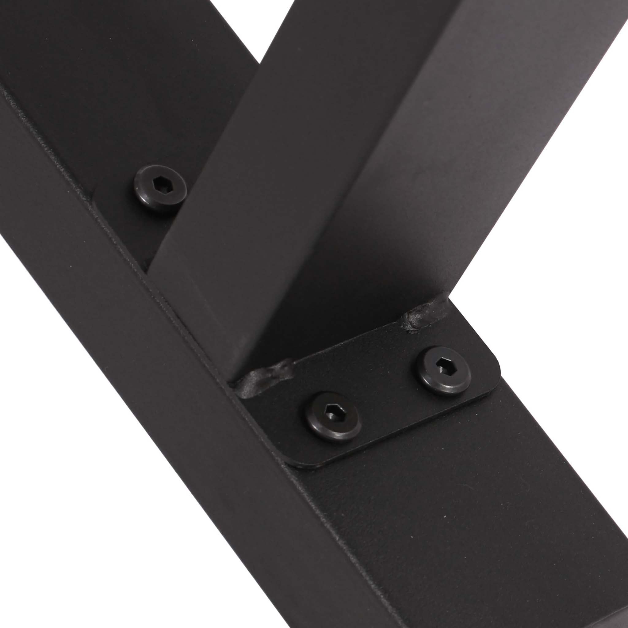 Base per tavolo 64x40 cm verniciatura a polvere nero Gambe quadrate tavolino