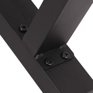 Base per tavolo 64x40 cm verniciatura a polvere nero Gambe quadrate tavolino