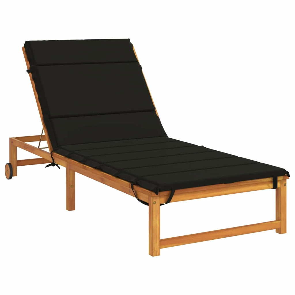 Cuscino per Lettino GEMERT 100% Poliestere Nero 200 x 80 x 3 cm 948573