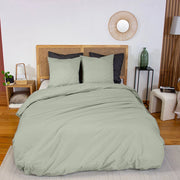 Set biancheria da letto in cotone verde salvia, 2 posti
