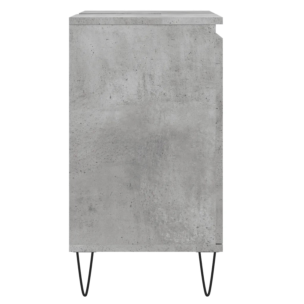 Armadietto da Bagno Grigio Cemento 58x33x60cm Legno Multistrato 831584
