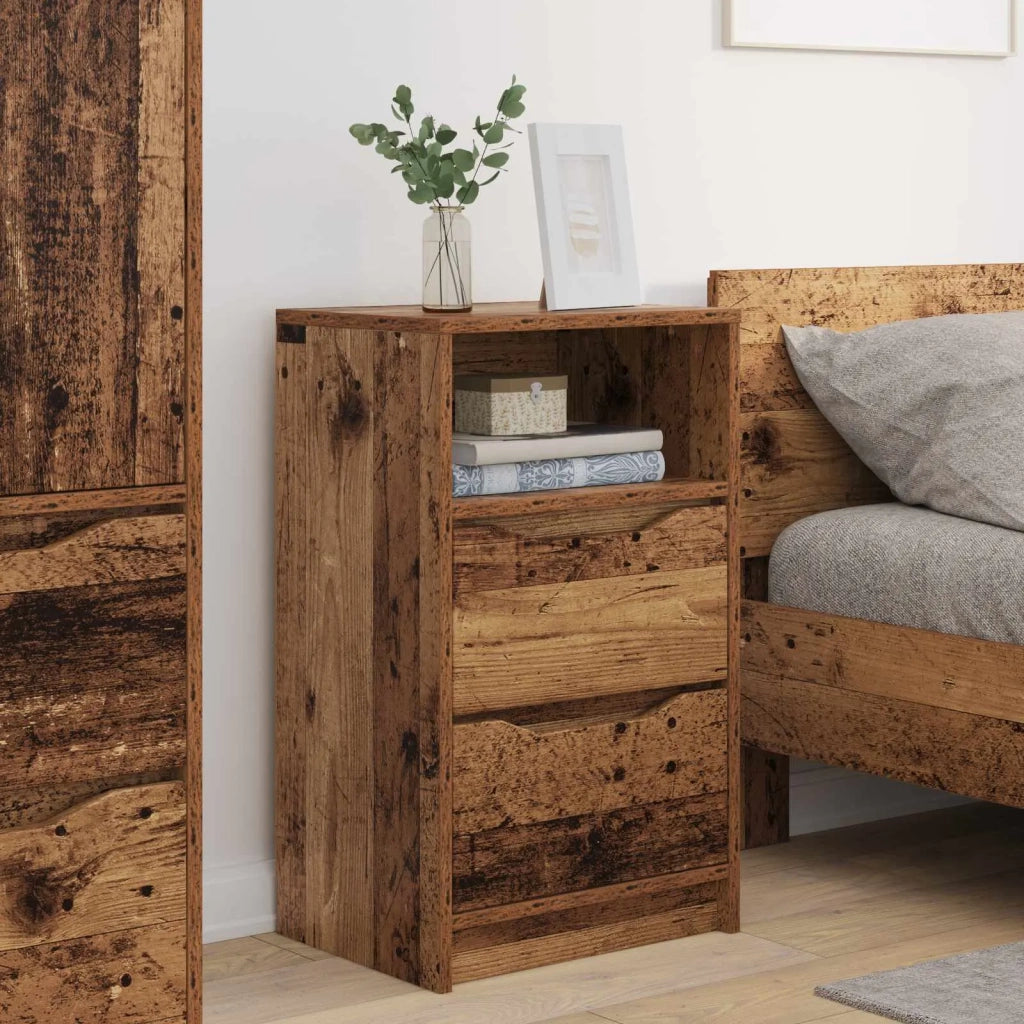 Comodini 2 pcs Legno vecchio 40 x 30 x 467 cm Legno multistrato 888924