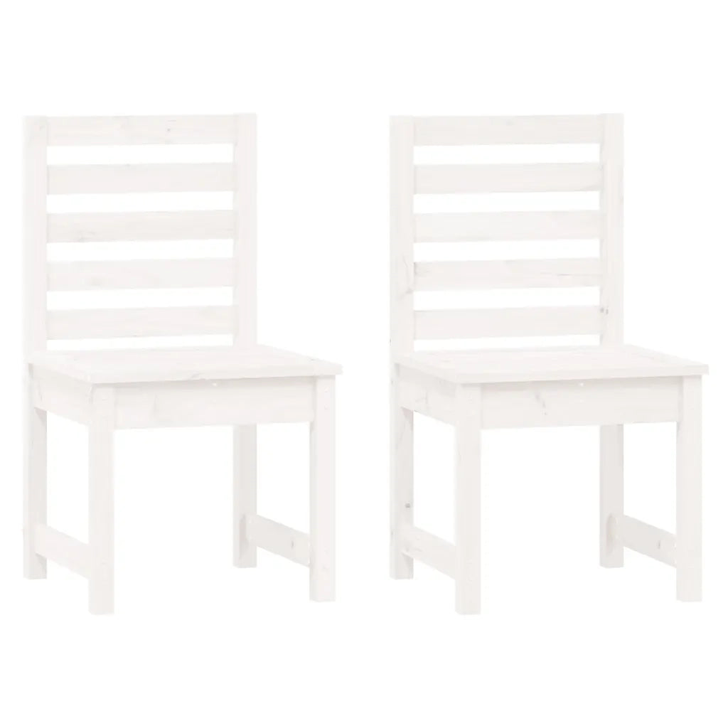 Set da Bistrot da Giardino 3pz Bianco in Legno Massello di Pino 3154672