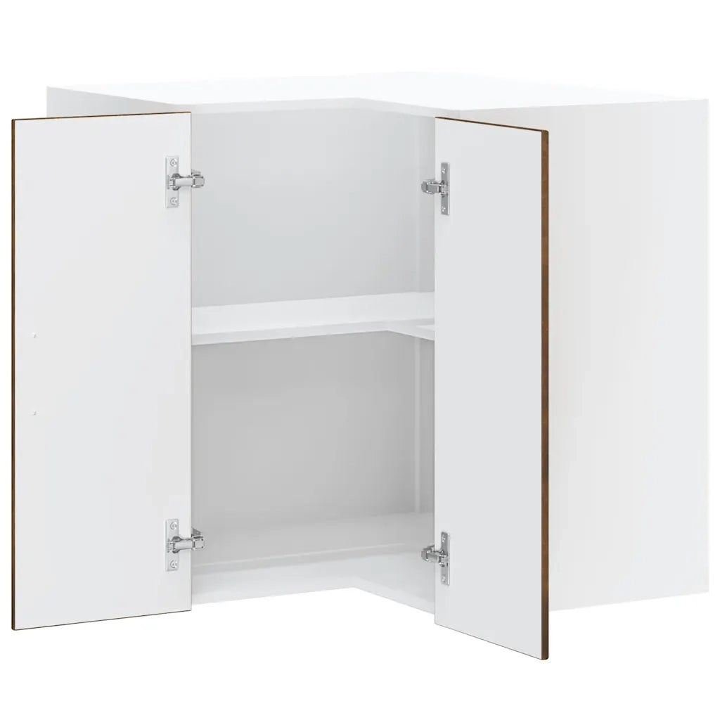 vidaXL Pensile da Cucina ad Angolo Lucca Rovere Fumo Legno Multistrato