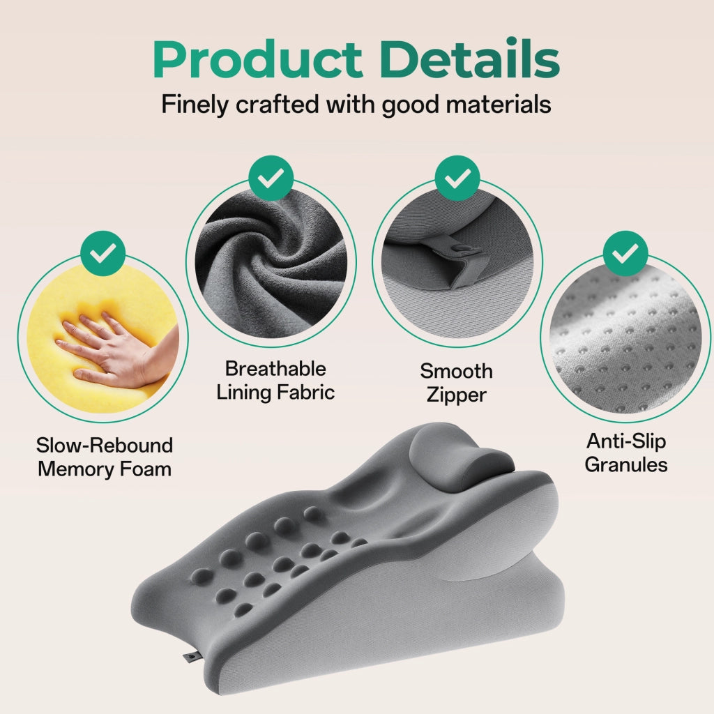 Cuscino intimo per coppie ¨C Minimal ¨C grigio, memory foam, lavabile, 27 gradi