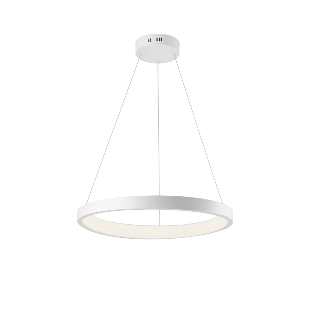 Sospensione Moderna Perth In Plastica Bianca Con Led Integrato 32W 4000K