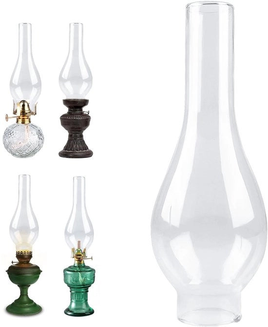 Vitrum di Ricambio per Lampada a Olio - Lampada a Kerosene Retro 24cm