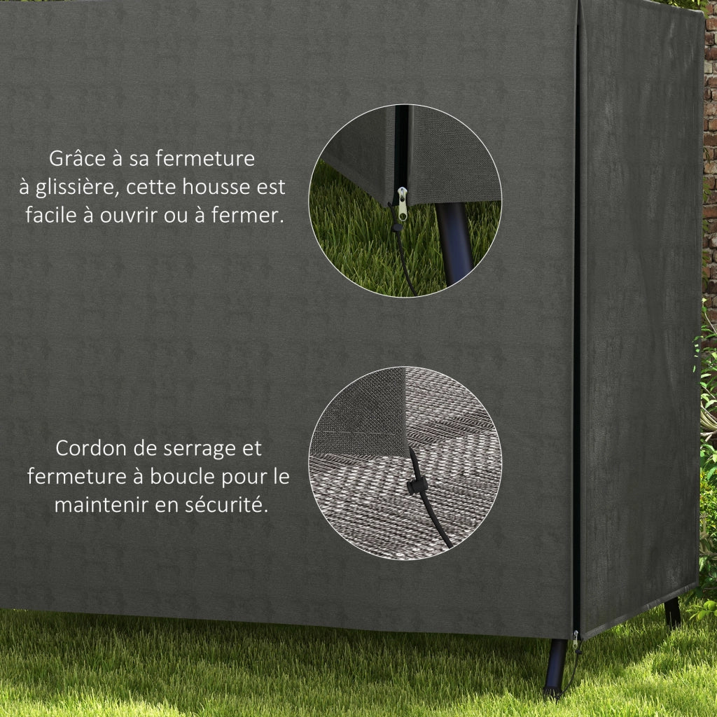Housse per Balancelle da Giardino ¨C Zephmum ¨C Grigio Scuro Oxford 177x114x152 cm