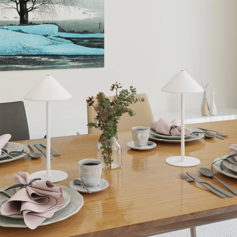 Set di 2 lampade da tavolo, lampada da tavolo con 3 colori di luce, ricaricabile tramite USB A+C, lampada da comodino con interruttore touch per