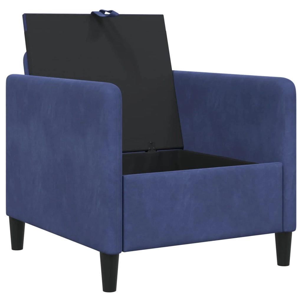 Divano con Storage Blu Polizia 72 x 78 x 87 cm Poliestere 42036889