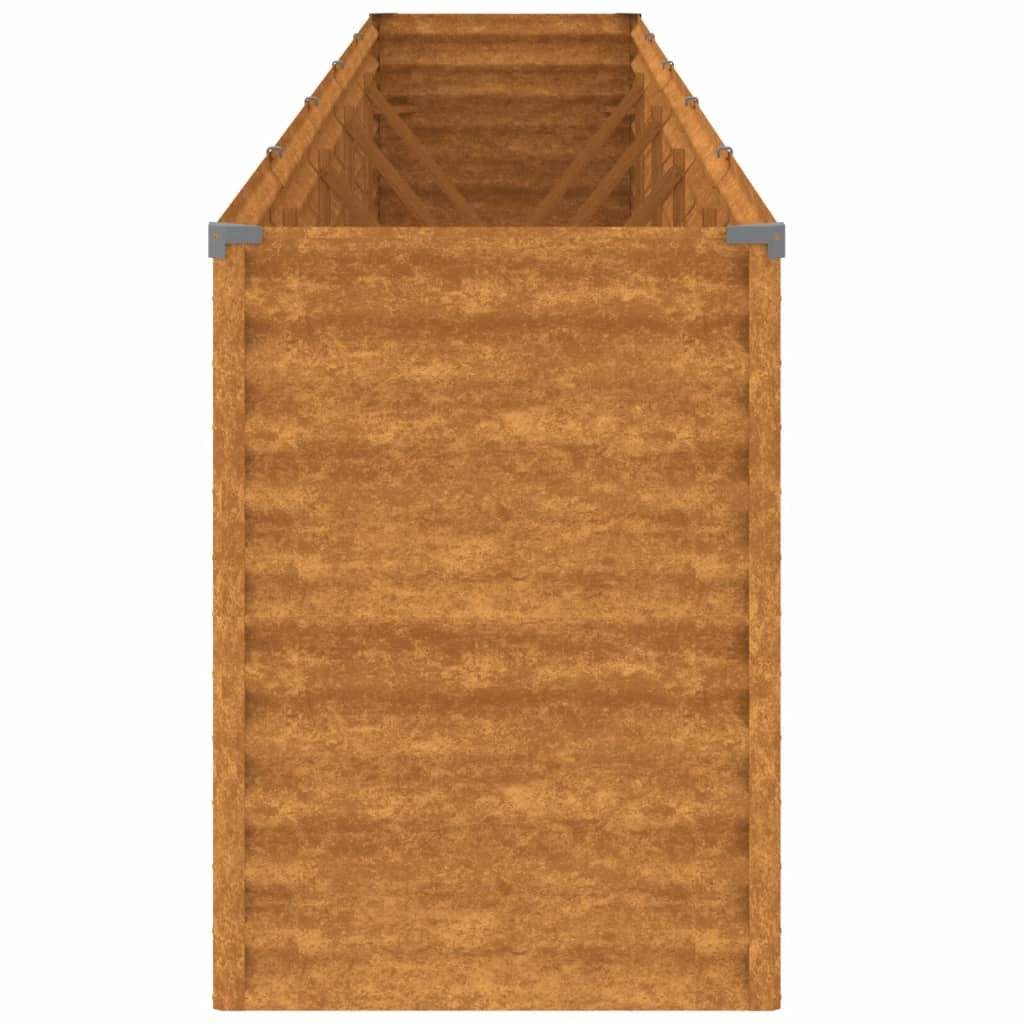 Fioriera rialzata per piante e fiori terrazza giardino 482 x 50 x 69 cm acciaio corten marrone 02_0039456