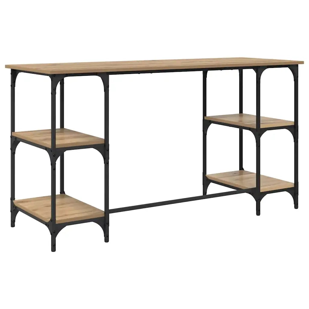 Scrivania Rovere artigianale 140 x 50 x 75 cm Legno multistrato
