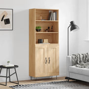 Credenza-Buffet-Armadio da cucina Rovere Sonoma 69,5x34x180 cm in Legno Multistrato 556360