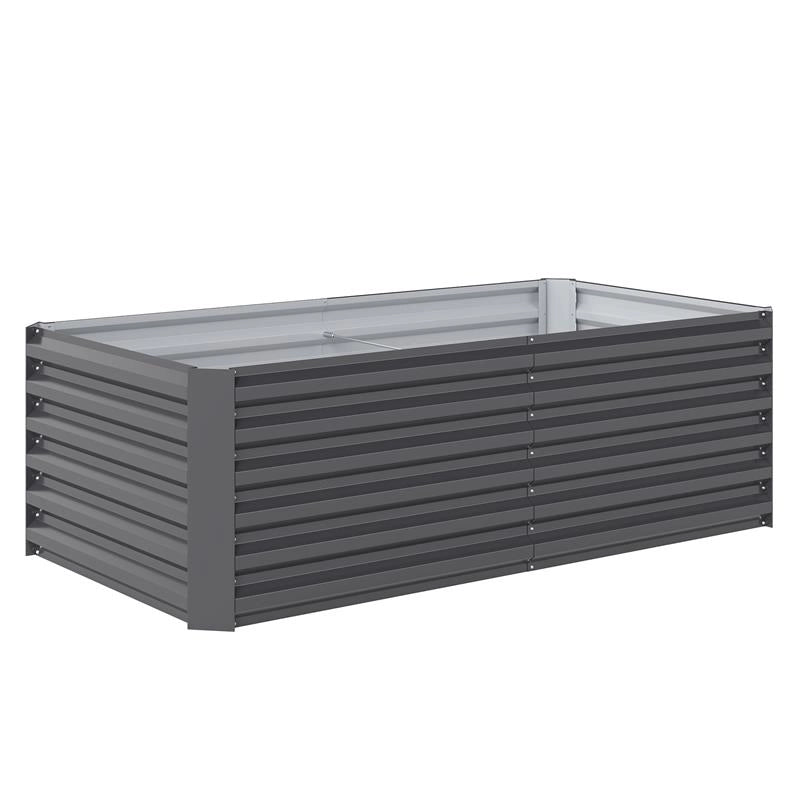 LETTO PER ORTO RIALZATO CON FONDO APERTO E BORDI ARROTONDATI, 180X90X57.5 CM, GRIGIO SCURO