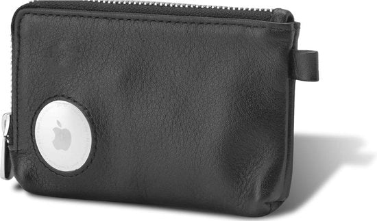 Tas per leder per chiavi premium - Ospita 12 chiavi - Supporto per AirTag visibile e invisibile - Nero