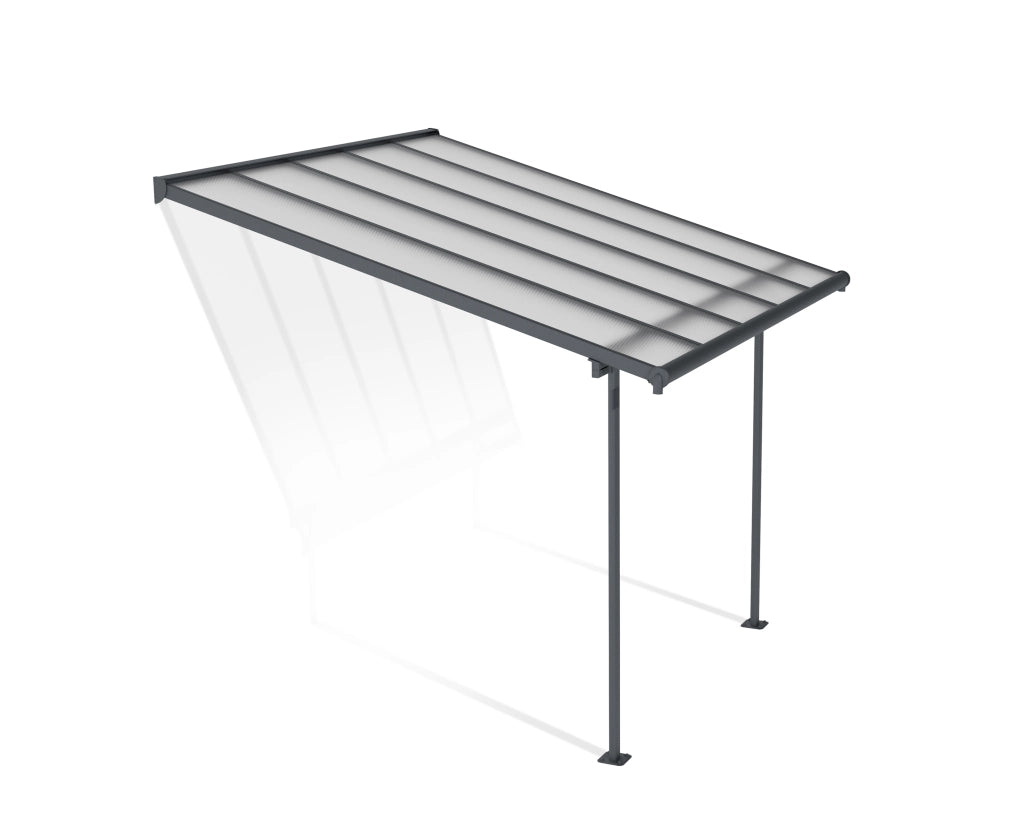 Pergola Sierra Addossata in Alluminio   3X3 m Grigio