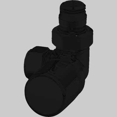 VALVOLA D'ARREDO AD ANGOLO TERMOSTATIZZABILE DX HIGH STYLE B  Antracite 1/2 x 2419     ARTECLIMA