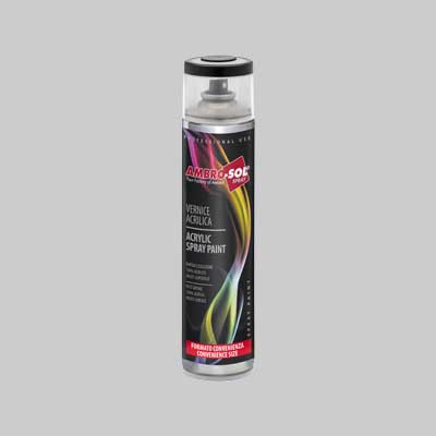 BOMBOLETTA SPRAY ACRILICO UNIVERSALE 600 ML Nero lucido RAL 9005 - 6 pezzi- AMBROSOL