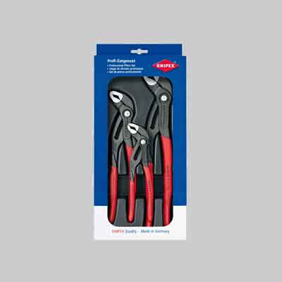 KIT PINZE REGOLABILI POLIGRIP 'COBRA' KNIPEX 3 Pezzi - KNIPEX