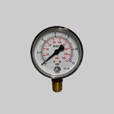 MANOMETRO DI RICAMBIO ATT. RADIALE 1/4 - Scala 0-12 bar - SPIRALFLEX