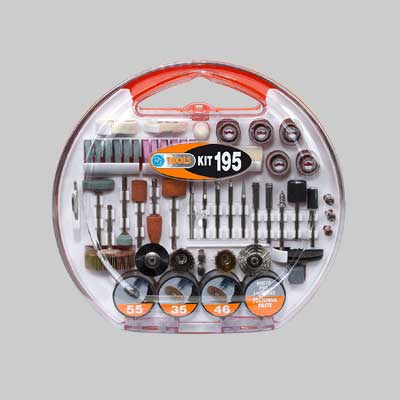 SET ACCESSORI PER MINI TRAPANO 'PG195A' 195 pezzi - PG PROFESSIONAL